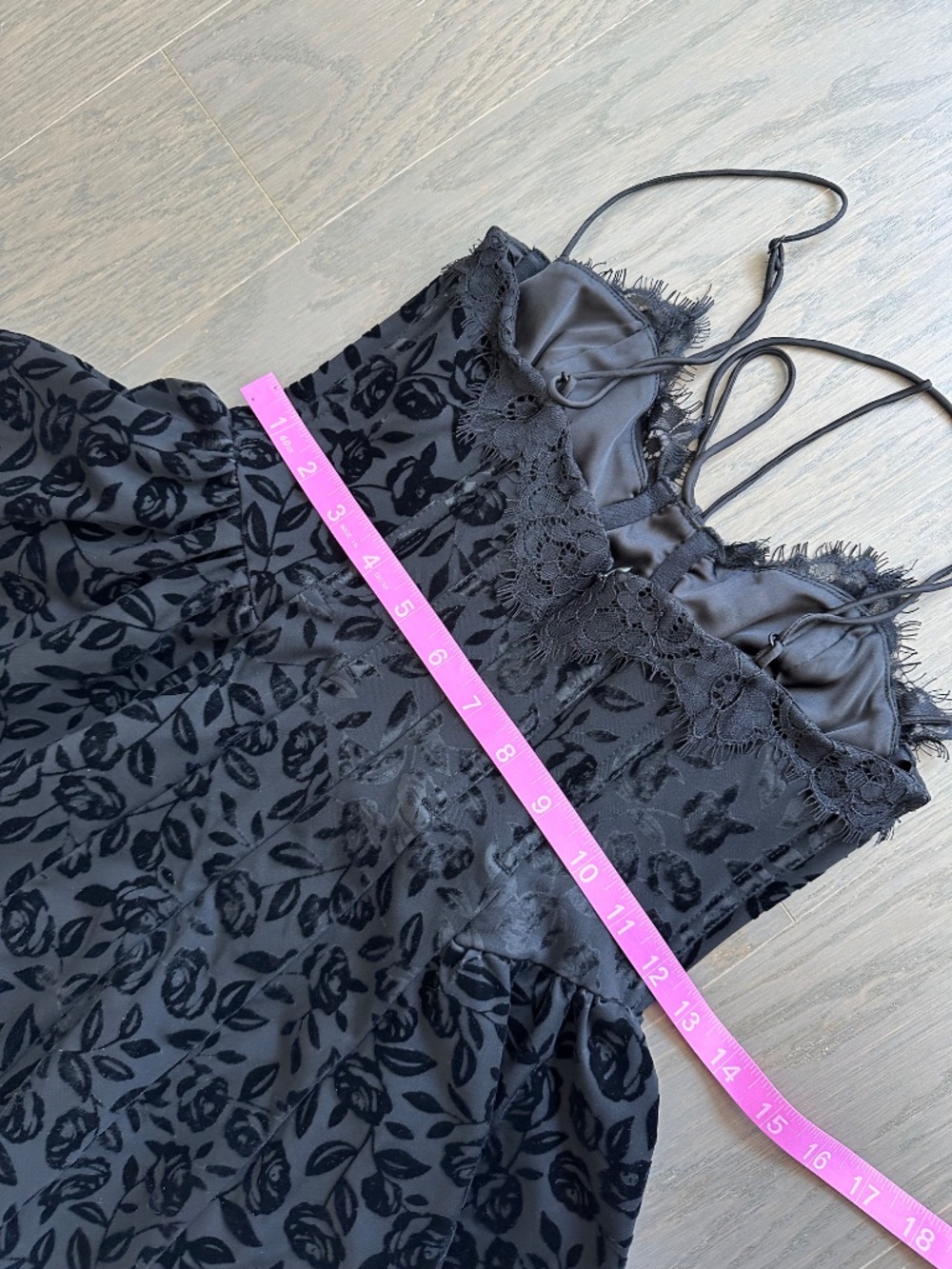 For Love and Lemons Shae Black Velvet Lace Mini Dress Bodice - Size XXS - Picture 10 of 10